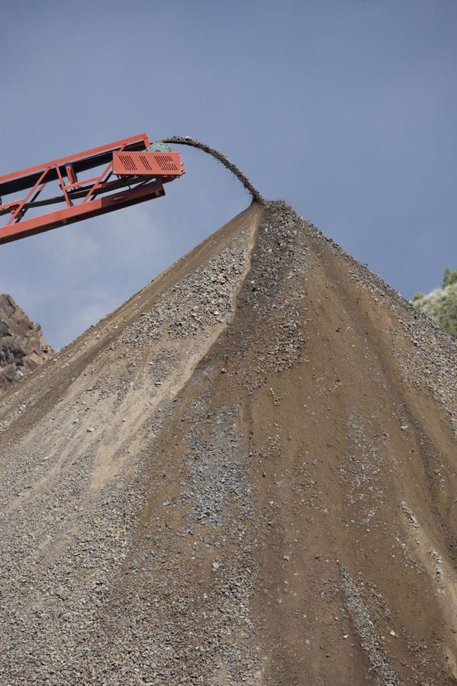 photo of angle of repose in gravel