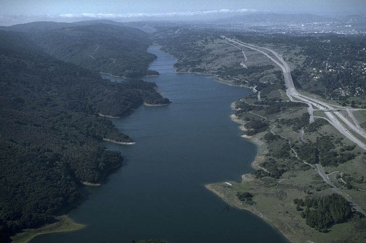 Aerial view of San Andreas fault near Pt. Reyes.
