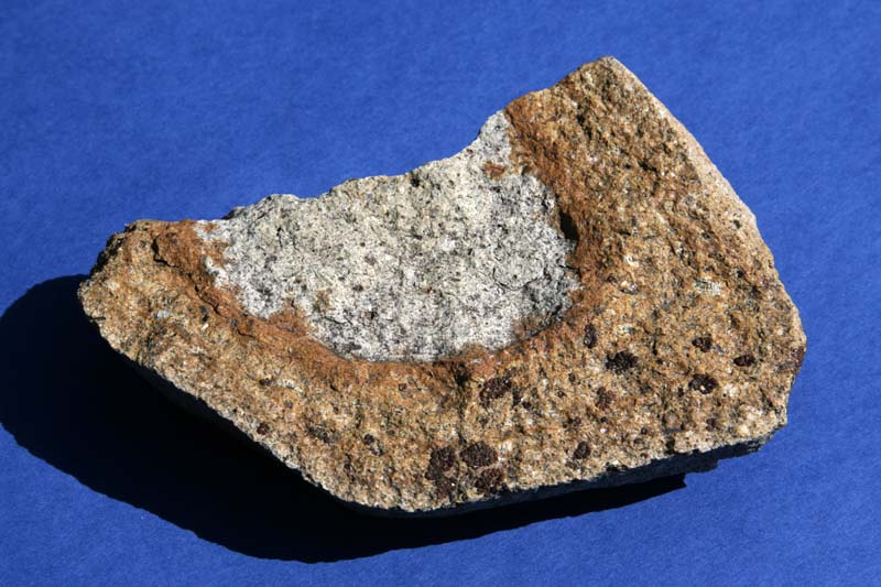 photo of weathering rind in granite