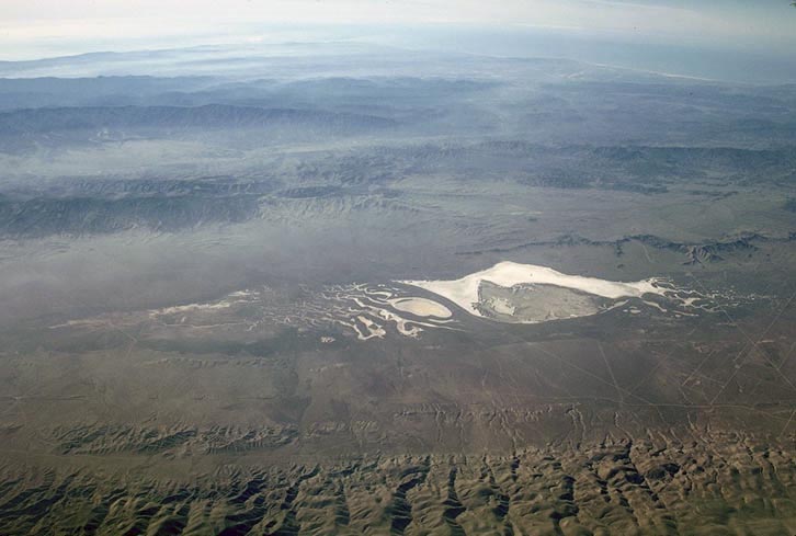 Aerial view of San Andreas fault 