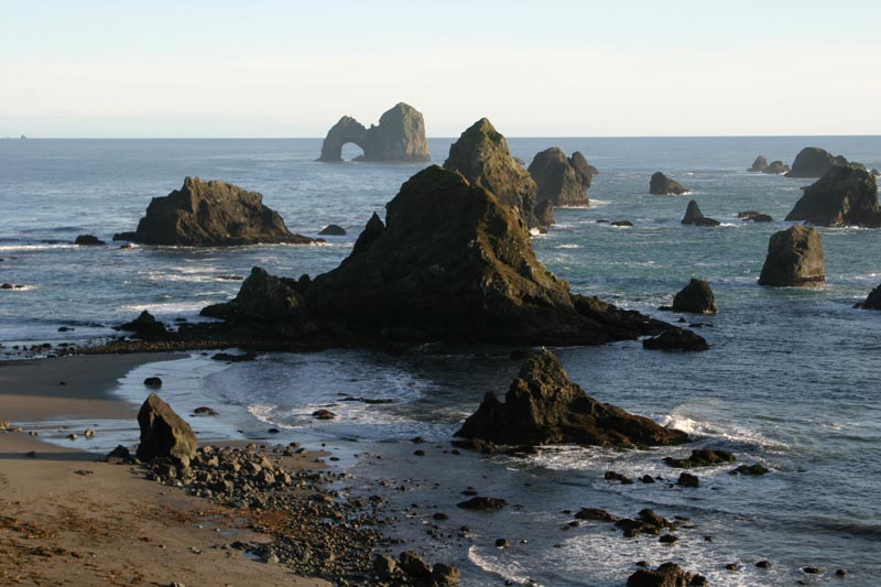 photo of sea arch and sea stacks, Marli Miller