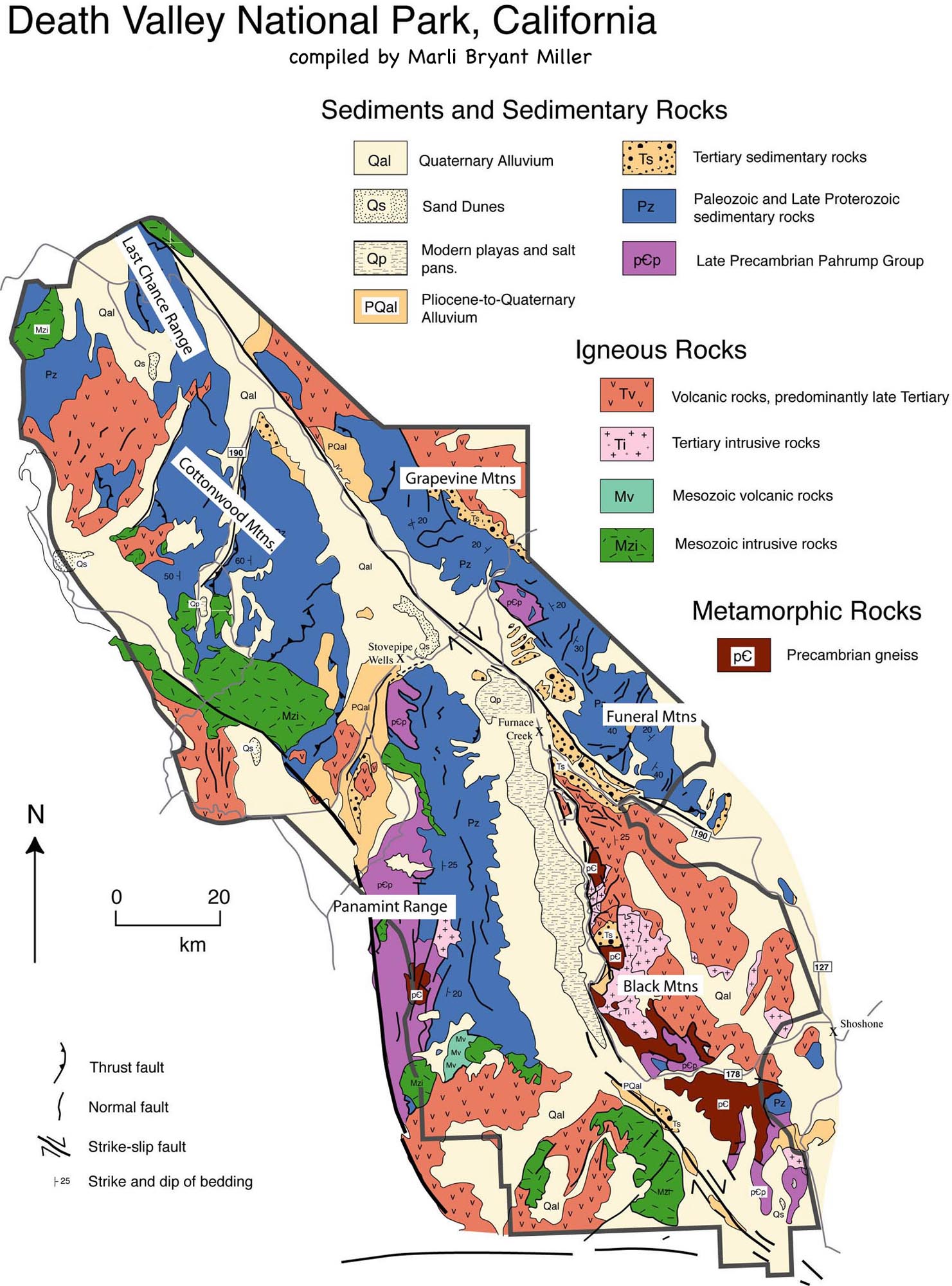 Death Valley Geologic Map